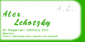 alex lehotzky business card